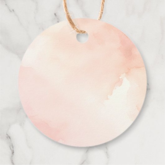 Elegant Boho Wüste Landschaft Cactus Wedding Geschenkanhänger (Rückseite)