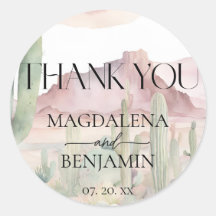 Elegant Boho Wüste Landschaft Cactus Wedding