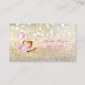 Elegant Bokeh Bakery Tools Blume Visitenkarte (Vorderseite)