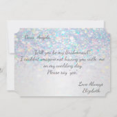 Elegant , Bokeh , Bride Dress Bridesmaid Card Einladung (Rückseite)