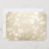 Elegant Bokeh, Confetti Wine Glasses RSVP Card Einladung (Rückseite)