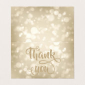 Elegant Bokeh Dankeschön-Karte Visitenkarten (Außenseite Aufgefaltet)