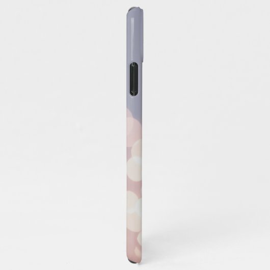 Elegant Bokeh Glitzer Lila Rosa Monogramm Name iPhone Hülle (Rechte Seite)