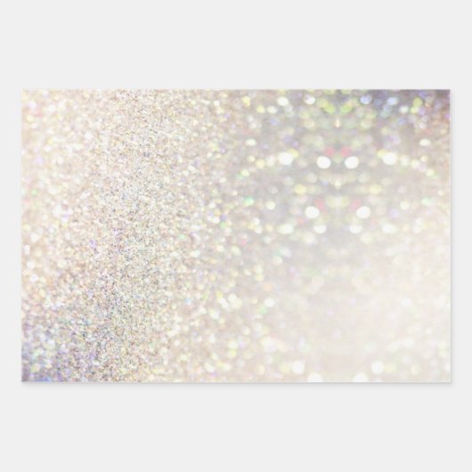 Elegant Bokeh Glitzer Weihnachten Geschenkpapier Set (Vorderseite 3)