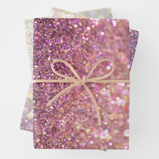 Elegant Bokeh Glitzer Weihnachten Geschenkpapier Set (Beispiel)