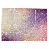 Elegant Bokeh Glitzer Weihnachten Große Geschenktüte (Rückseite)