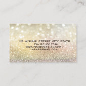 Elegant Bokeh Gold Glitzer House Roof Visitenkarte (Rückseite)