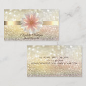 Elegant Bokeh Gold, Lotus Blume Yoga Reiki Busine Visitenkarte (Vorne/Hinten)