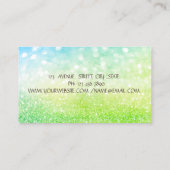 Elegant Bokeh Green, Lotus Blume Yoga Visitenkarte (Rückseite)