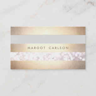 Elegant Bokeh Imitate Gold Foil gestreift Stilvoll Visitenkarte