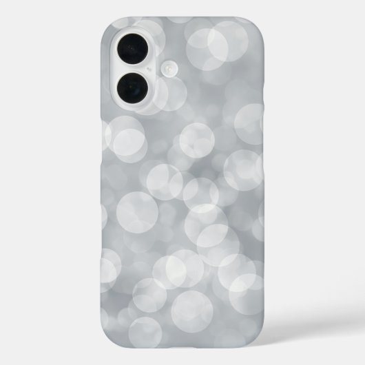 Elegant Bokeh Lights Gray Design iPhone/iPad Case (Rückseite)