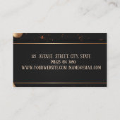 Elegant Bokeh, Musiknoten Headphone Visitenkarte (Rückseite)