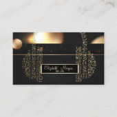 Elegant Bokeh, Musiknoten Headphone Visitenkarte (Vorderseite)