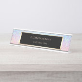 Elegant Bokeh Ombre Frame Schreibtischnamensplakette (Vorderseite )