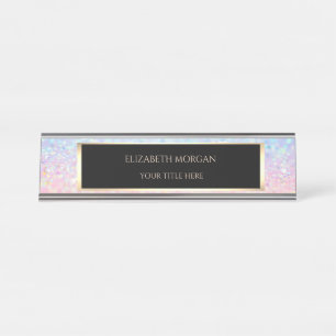 Elegant Bokeh Ombre Frame Schreibtischnamensplakette