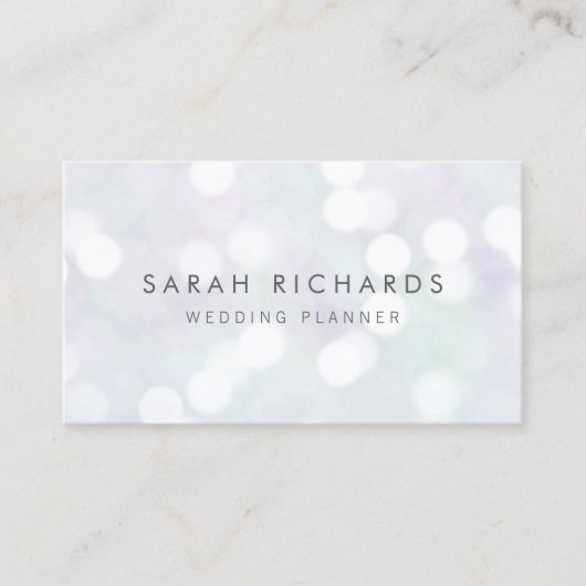 Elegant Bokeh Pattern Event Planner Visitenkarte (Vorderseite)