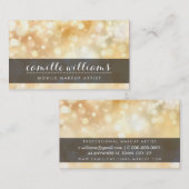 ELEGANT BOKEH PATTERN whimsical stylish gold schwa Visitenkarte (Vorne/Hinten)