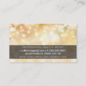 ELEGANT BOKEH PATTERN whimsical stylish gold schwa Visitenkarte (Rückseite)