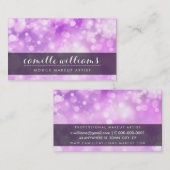ELEGANT BOKEH PATTERN whimsical stylish lila Visitenkarte (Vorne/Hinten)