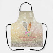 Elegant Bokeh Rolling Button Whisk Bäckerei Schürze (Vorderseite)