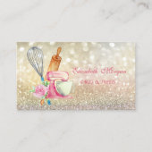 Elegant Bokeh Rolling Button Whisk, Mixer Visitenkarte (Vorderseite)