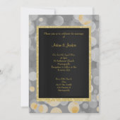 ELEGANT BOKEH SILVER GOLD WEDING EINLADUNG (Vorderseite)