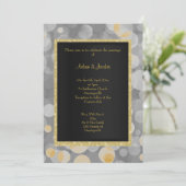 ELEGANT BOKEH SILVER GOLD WEDING EINLADUNG (Stehend Vorderseite)