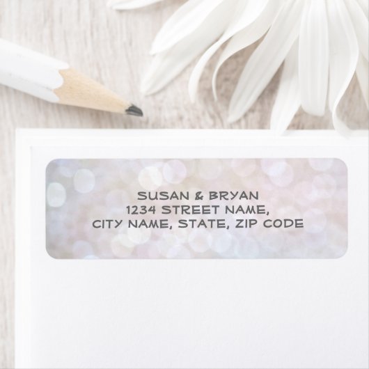 Elegant Bokeh Wedding Address Label (Insitu)