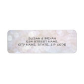 Elegant Bokeh Wedding Address Label (Vorne)