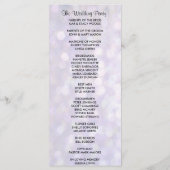 Elegant Bokeh Wedding Program Programm (Rückseite)