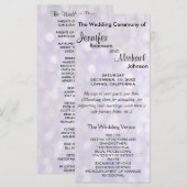 Elegant Bokeh Wedding Program Programm (Vorne/Hinten)