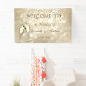 Elegant Bokeh Weingläser, Diamant Wedding Banner (Insitu)