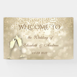 Elegant Bokeh Weingläser, Diamant Wedding Banner