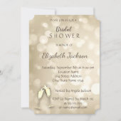 Elegant Bokeh Wine Glasses Brautparty Einladung (Vorderseite)