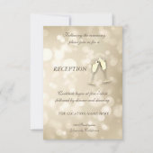 Elegant Bokeh Wine Glasses Wedding Reception Einladung (Vorderseite)