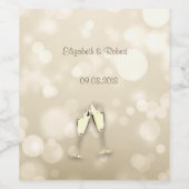 Elegant Bokeh Wine Glasses Weinetikett (Einzelnes Label)