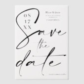 Elegant Bold Calligraphy Wedding Save the Date Pergament Einladungen (Vorderseite)