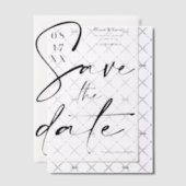 Elegant Bold Calligraphy Wedding Save the Date Pergament Einladungen (Versetzt (Einladung))