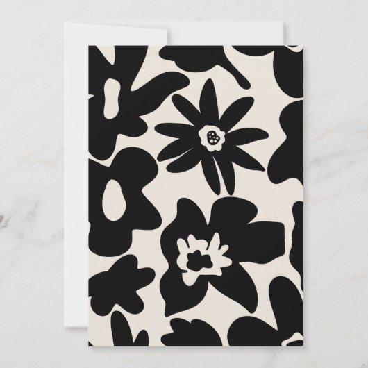 Elegant Bold Floral Wedding Itinerary Timeline (Rückseite)