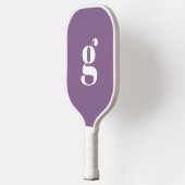 Elegant Bold Mit Monogramm Initial Dusty Lila Pickleball Schläger (Links)