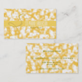 Elegant Bold Monogram Glitzer Makeup Artist Visitenkarte (Vorne/Hinten)