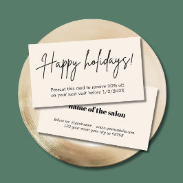 Elegant Bold Pastel Holiday Salon Coupon