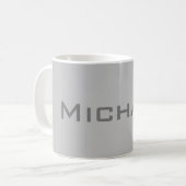 Elegant Bold Retro Gray Your Name Kaffeetasse (Vorderseite Links)