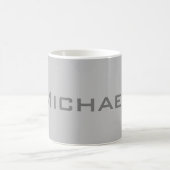 Elegant Bold Retro Gray Your Name Kaffeetasse (Mittel)