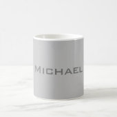 Elegant Bold Retro Gray Your Name Kaffeetasse (Mittel)