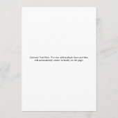 Elegant Bold Script Schwarz-weiß Formal Wedding Menükarte (Rückseite)