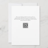 Elegant Bold Script Schwarz-weiß Formal Wedding Save The Date (Rückseite)