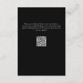 Elegant Bold Script Schwarz-weiß Wedding Hotel Begleitkarte (Rückseite)