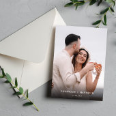 Elegant Bold Typo Foto QR Code Wedding Einladung