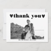 Elegant Bold Typografy | Foto danke Ihnen Karten (Vorderseite)